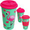 alles-meine.de GmbH Coffee To Go Becher - Flamingo - Vögel - BPA frei - 500 ml - auslaufsicher - Schraubdeckel - Mehrweg Kaffeebecher - Kaffee Unterwegs - Trinkbecher - Cappu..