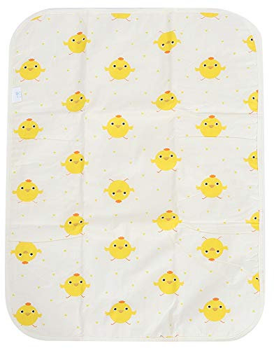 Tragbare Reise Wickelauflage Wasserdicht Atmungsaktiv Baby Verdicken Baumwolle Urin Pad Windel Wickelauflage für Jungen Mädchen Neugeborenen(Huhn Gelb)