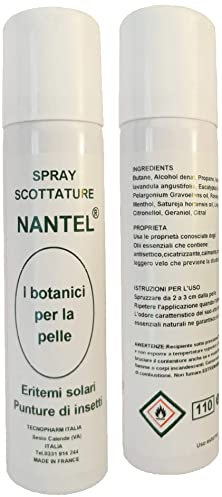 SPRAY PER SCOTTATURE - eritemi solari - punture di insetti - per ustioni superficiali e limitate (n.2 Bombolette da 75ml)