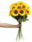 Laelfe Große Künstliche Sonnenblumen Deko, 60cm Lange Stiel Seide Gefälschte Sonnenblumen für Hohe Vasen/Haus/Hochzeit/Geburtstag (Dark Center, 6 Pcs)