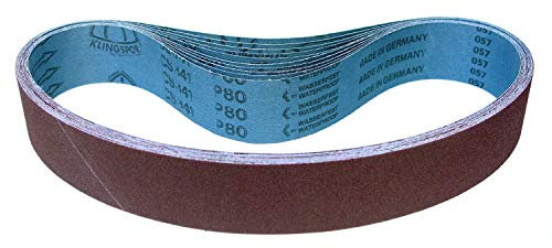 Klingspor CS 341 X Schleifband/Gewebe Schleifbänder wasserfest | 45 x 710 mm (alle Maße) | 5 Stück | Körnung/Korn wählbar: P120