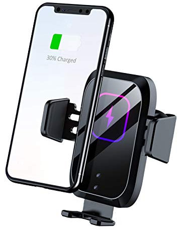Gaosaili Wireless Car Charger, 15W Qi Fast Charging Auto-Clamping Car Phone Mount, Air Vent Dashboard Car Phone Holder for iPhone SE/12/12 Pro Max/11/11 Pro, for Galaxy S20 Series/Note10/S10, etc