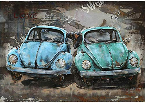 Peinture par Numéro Adulte Baiser de voiture romantique de dessin animé 40x50cm Bricolage Tableau Peindre par Nombre pour Enfants Jouets à peindre, cadeaux peints à la mainHome Decor