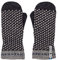 ÖJBRO VANTFABRIK Skaftö Sot Fäustlinge 4 Lagen grau/natur/schwarz Gr. S 100% Merinowolle Handschuhe Strick warm weich - Hergestellt in Schweden
