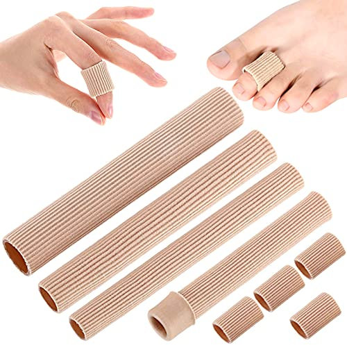 Manchons D’orteil Protecteurs,4 Pièces Protection Orteils,Pansement Cors Au Pied,15CM Tube de Coussin D'orteil,Pour Soins Pour Les Doigts De Pieds,pour Ampoules, Callosités, Orteils et Doigts