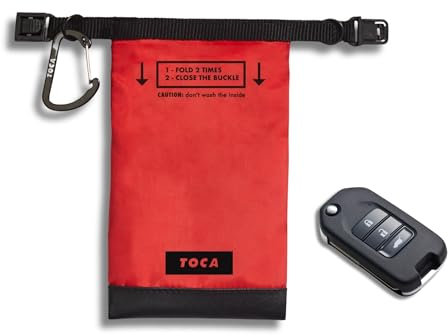 TOCA Keyless Go Schutz - Faraday Bag Autoschlüssel mit RFID Blocker, No Signal Sleeve Schlüsselschutz für EMF Blocker - Effektive Funkschlüssel Abschirmung zum Schutz vor Signalen - 15x8cm