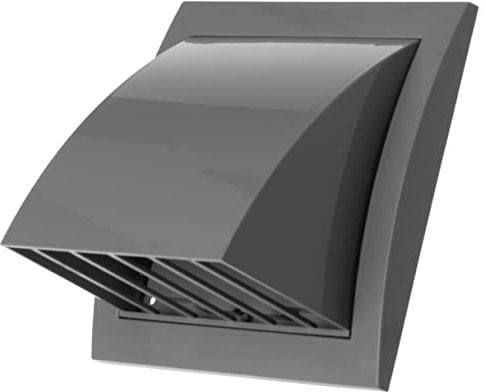 Ø 100mm Grigia Griglia di Ventilazione con Valvola Antiritorno - Griglie D'Aerazione con Protezione Antivento