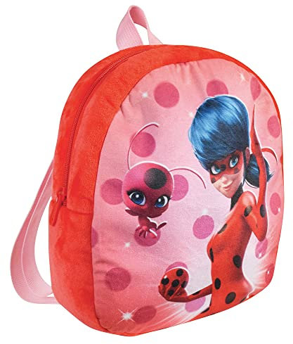 Jemini Mädchen Rucksack, 024189 Miraculous Rückentasche, -28 cm für Kinder, rot, Enfant