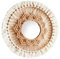 Fenteer Boho Wandspiegel, handgefertigter runder Spiegel mit -, für Aufenthaltsraum, Baby, Kinderzimmer, Schlafzimmer, Heimkunstdekor, Weiß