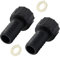 AERZETIX - C64458-2er-Satz gerade Schlauchanschlüsse weiblich 3/4'' x 20 mm mit Mutter - innengewinde - Adapter für bewässerungssysteme bewässerungspumpe - Kunststoff - schwarz
