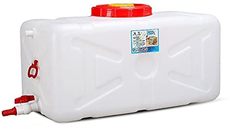 Reservoir eau Conteneurs d'eau de camping avec robinet 50L Conteneur de bureau de voyage en plastique Conteneur de transport d'eau de voiture potable Conteneur de transport d'eau Cube d'urg(Size:110L)