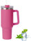 Tumbler with Straw Lid and Handle, Stainless Steel Coffee Travel Insulated Cup Mug, 40oz/30oz Cup Travel Mug, Water Bottle Thermos for Hot and Cold Coffee(Red 2)