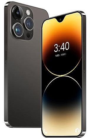 6,7-Zoll-Bildschirm-Handy für10-System, 4-Kern-Prozessor, 32-MP-Kamera, Smartphone mit 2,4G- und 5G-Dualband-WiFi-Unterstützung, 4G Entsperrtes Smartphone mit High-Definition-Display (BLACK)