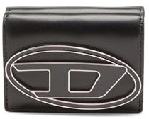 Diesel 1DR Tri Fold Coin XS II Wallet, Accessorio da Viaggio-Portafoglio da Donna, Nero, Taglia Unica, nero, Talla única