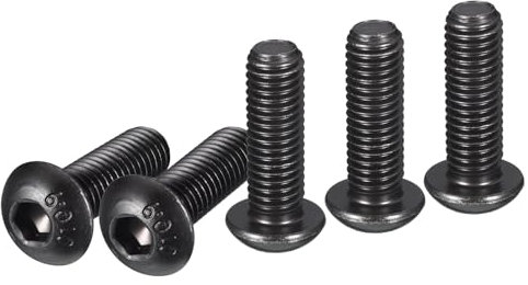 DTGN M10-1.5x30mm Viti a Testa Svasata con Presa Esagonale - 10pz Ideali per Macchine Acciaio Carbonio Ossidazione Nera Viti a Testa Esagonale Filettatura Completa