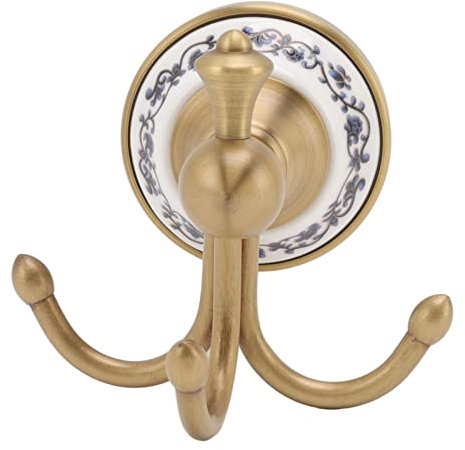 LSFYYDS Vintage-Handtuchhaken für Badezimmer, Bademantelhaken, 3 Haken, Retro-Badezimmer-Wandgarderobenhaken, Wandmontage Im Modernen Stil