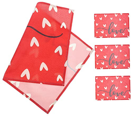 Ciieeo 4pezzi Tovagliette Cuorper Tovagliette Lavabili Decorazione Festiva Per Tavolo Da Pranzo e Cucina Design Elegante Per Feste e Cene Speciali