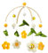 Mobile Baby Waldtiere, Frische Blumen und Bienen, Holz Baby Mobile babybett spielzeug mit Wollknäuel, Windspiel baby für Kinderzimmer Deko, Neugeborenen Geschenk