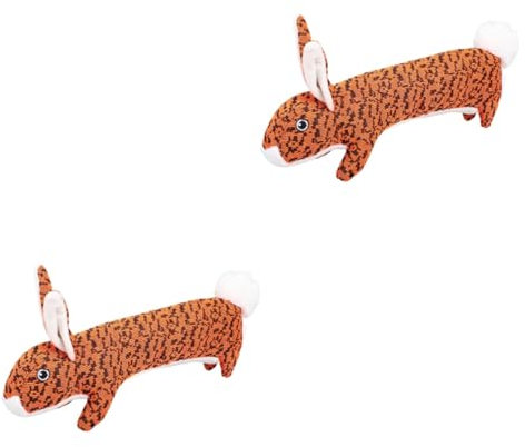 Angoily 2St sensorisches Babyspielzeug Haustier Schoßhunde Trampolin für Kinder klingendes Spielzeug Holzschwerter für Kinder kauen Spielzeuge Kauspielzeug für Hunde singen Plüschtier