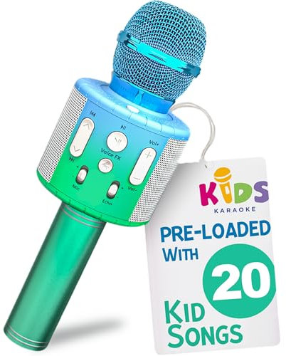 Move2Play, Kids Karaoke Microphone | Includes Bluetooth & 15 Pre-Loaded Nursery Rhymes | Birthday Gift for Girls, Boys & Toddlers | Girls Toy Ages 2, 3, 4-5, 6+ Years Old