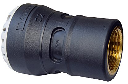 Plasson - Racores de HDPE Plasson a presión - Montaje recto a presión PE Ø40 - Latón hembra 11/4 - Serie 1 - Plasson