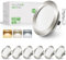 ALUSSO 12-24V LED Einbaustrahler Decke 4W Möbel Einbaustrahler 3000K Warmweiß 4000K Neutralweiß 6000K Kaltweiß, Einbaustrahler LED Flach Bohrloch 55-58mm und 14.5mm Flache, IP44 Wasserdicht, 6er Set