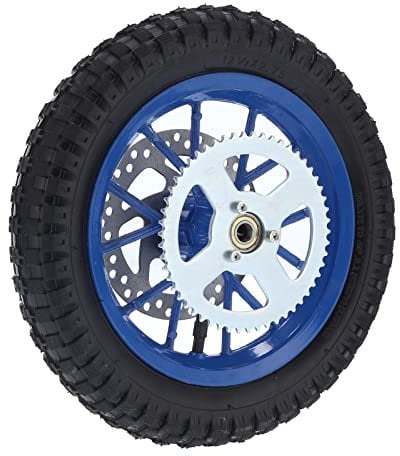 Cerchione posteriore Klanata da 12,5x2,75 pollici con gruppo cuscinetto da 12 mm, pneumatico in gomma blu per mini moto da cross a 2 tempi da 47-49 centimetri cubi (B(blue))