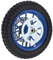 Cerchione posteriore Klanata da 12,5x2,75 pollici con gruppo cuscinetto da 12 mm, pneumatico in gomma blu per mini moto da cross a 2 tempi da 47-49 centimetri cubi (B(blue))