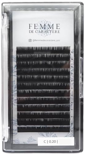 Klassische Wimpernverlängerung, 7 mm (0,20-C) Femme de Caractère
