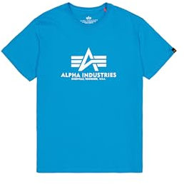 Alpha Industries Herren Basic T-Shirt, Mediteranian Blue, L