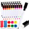 WATUNID 30 Stück Whiteboard Marker, 10 Farbe Magnetische Whiteboard Stifte mit Schwamm und 6 Magnete, 3 in 1 Folienstift Trocken Abwischbar Stift für Büro, Schule
