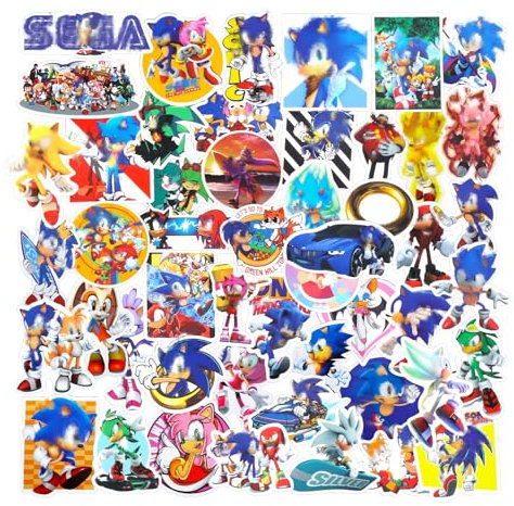 yumcute 50 PCS Sticker, Kawaii Sticker Cute Cartoon Stickers Vinyl Soni Wasserfest ästhetisch für Skateboard Gitarre Laptops Scrapbook Telefone Fahrrad Koffer für Teenager Jungen Mädchen Erwachsene