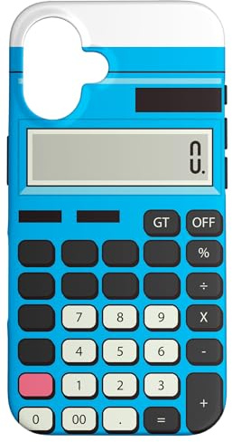 Lustiger Vintage Retro Blau Taschenrechner Hülle für iPhone 16