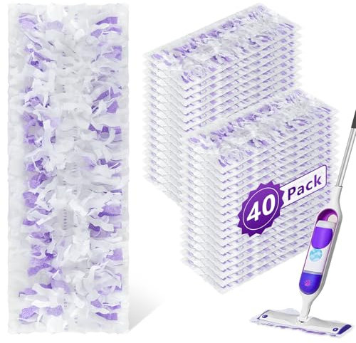 40 Pack Power Mop Pads Refills for Swiffer PowerMop Multi-Surface &Wood Mopping Pad Refills,Disposable Dry&Wet Pads Refill, Power Mop Pads for Floor Cleaning