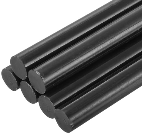 QUARKZMAN 6 Stück Heißklebestifte 11mm x 200mm Mini Heißklebesticks Heißklebepistole Heißkleber Klebestifte Heißklebestäbchen für Repartur Kunst Dekoratiion DIY Handwerk Schwarz