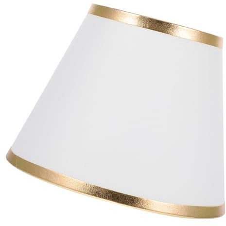 E14 Stofflampenschirm mit Metallrahmen für Deckenleuchte | Weiß, Leicht Abnehmbar und Brucharm, für Flur und Esszimmer, Dekorativ mit Modernem Look