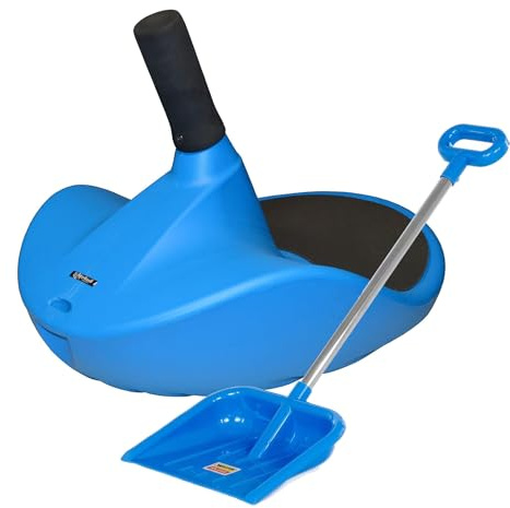 Alpengaudi Zipfelbob Rodel Bob Schlitten mit Handgriff bis 100 kg (Blau)