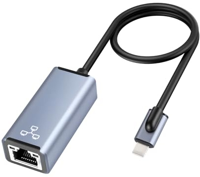 Adattatore da Lightning a Ethernet, certificato MFi, adattatore di rete LAN da Lightning a RJ45 Ethernet con porta di ricarica