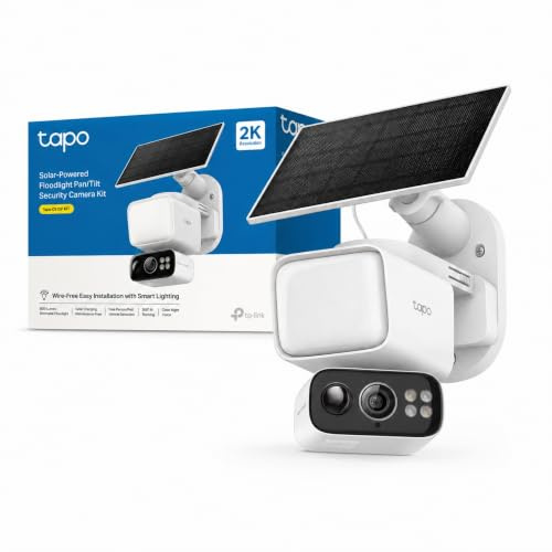 Tapo C615F KIT 360° Flutlichtkamera | Solar Überwachungskamera Außen mit Akku | 2K 3MP | KI-Erkennung | 24/7 Aufnahme | 2-Wege-Audio | Lokale MicroSD & Cloud | Kompatibel mit Alexa & Google