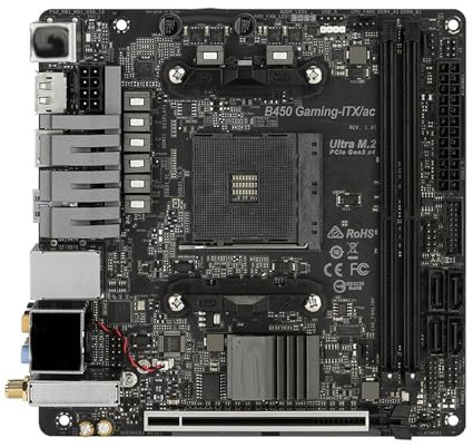motherboard Fit For ASRock B450 GAMING-ITX/AC Motherboard Socket AM4 Supports Ryzen 5 5600G 5600 R7 5700X3D 5800X CPU DDR4 M.2 PCIe 3.0 Mini ITX