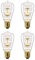 KINGCOO 4Pack E27 ST64 3W LED Stern Edison Lampen Glühbirne, Vintage Glühlampe Kronleuchter Deko Birne Ideal für Nostalgie und Retro Beleuchtung Warmweiß