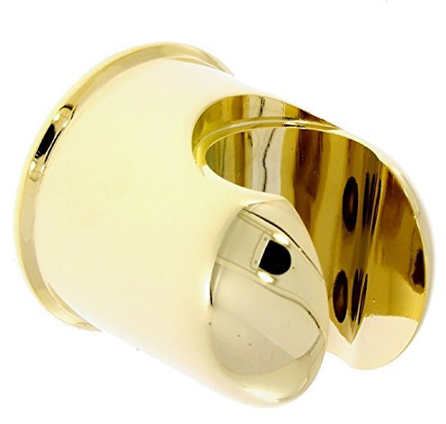 Handbrausehalterung/GOLD/Brausehalter/Wandhalter/rund/für Handbrause/aus Messing mit gold Oberfläche/Duschbrausehalter/Brauseschlauchhalterung/Duschschlauchhalter/vergoldet
