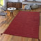 TT Home Handwebteppich Wohnzimmer Natur Webteppich Kelim Modern Baumwolle In Rot, Größe:60x110 cm