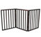 Oypla Dark Brown Dog Safety Folding Wooden Pet Gate Portable Indoor Barrier