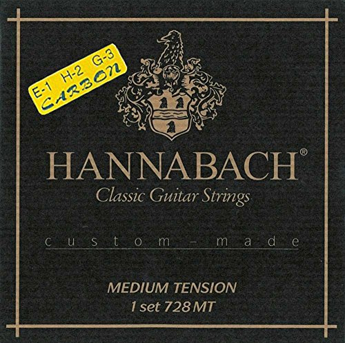 Hannabach Klassikgitarrensaiten Serie 728 Low Tension Custom Made - Satz mit Carbon-Diskant - 728LTC