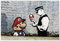 Panorama Poster Graffiti Banksy Druck Super Mario Bros 35x50cm - Gedruckt auf 250g-Papier - Street Art Papierplakat - Bilder Schlafzimmer