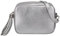 SH Leder Echtleder Umhängetasche mittel kleine Tasche Abendtasche Clutch Crossbody Bag Messenger Handtasche mit Reißverschluss 21x15cm Chiara G209 (Silber)