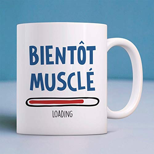 BIENTÔT MUSCLÉ - Mug Céramique de Qualité Imprimé en France