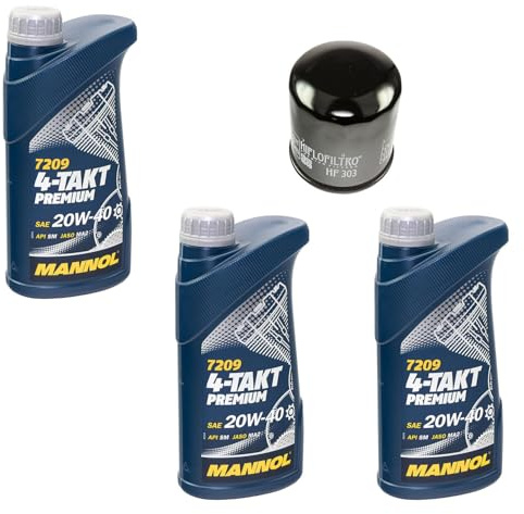 Motoröl Set 20W40 3 Liter + Ölfilter HF303 für Yamaha