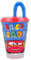 GOBELET RÉUTILISABLE pour Enfants avec Paille en Plastique sans BPA 430 ML | Cars Lets Race